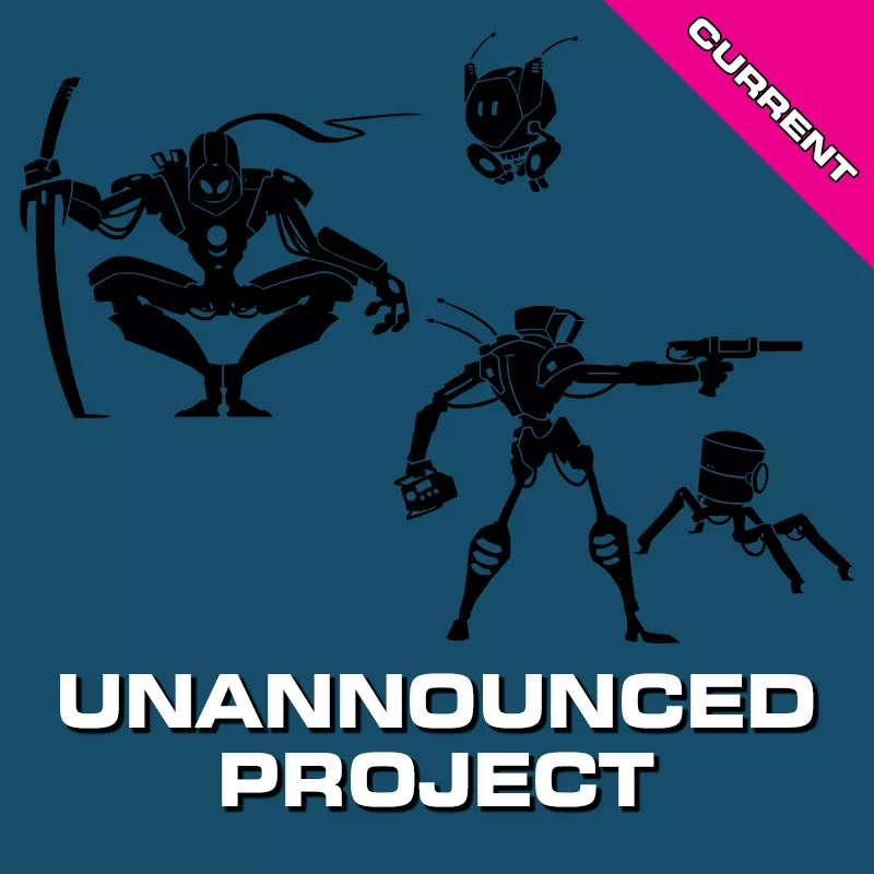 Unannounced Project Image with 4 Team Audio robots